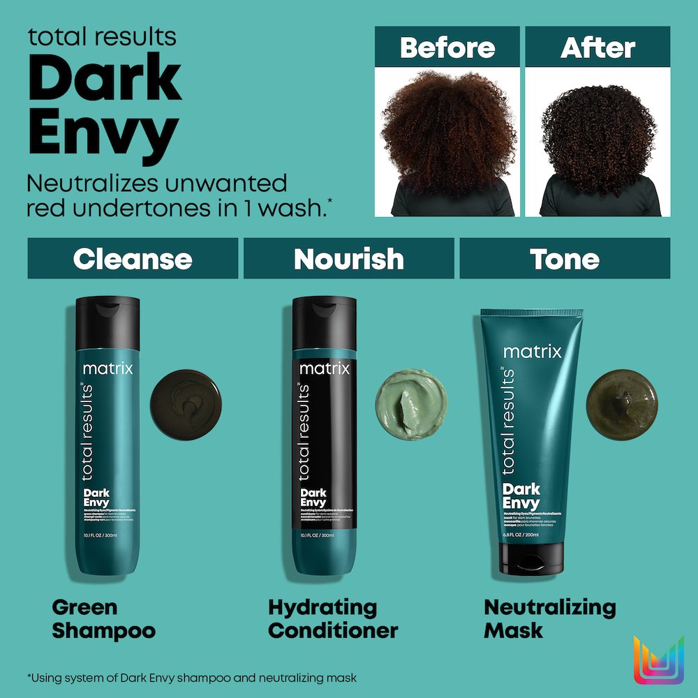 Dark Envy Green Toning Shampoo for All Over Black to Dark Brown Hair Matrix